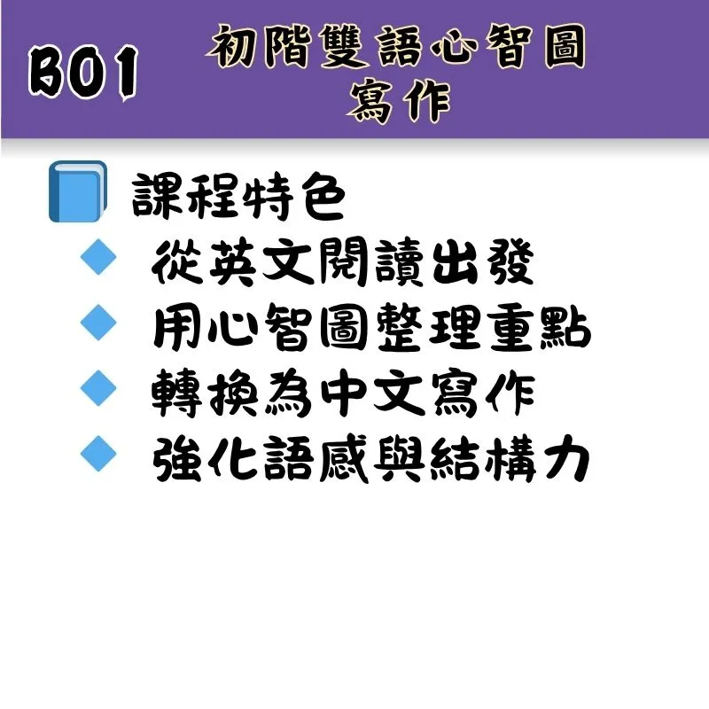 初階雙語心智圖寫作課程